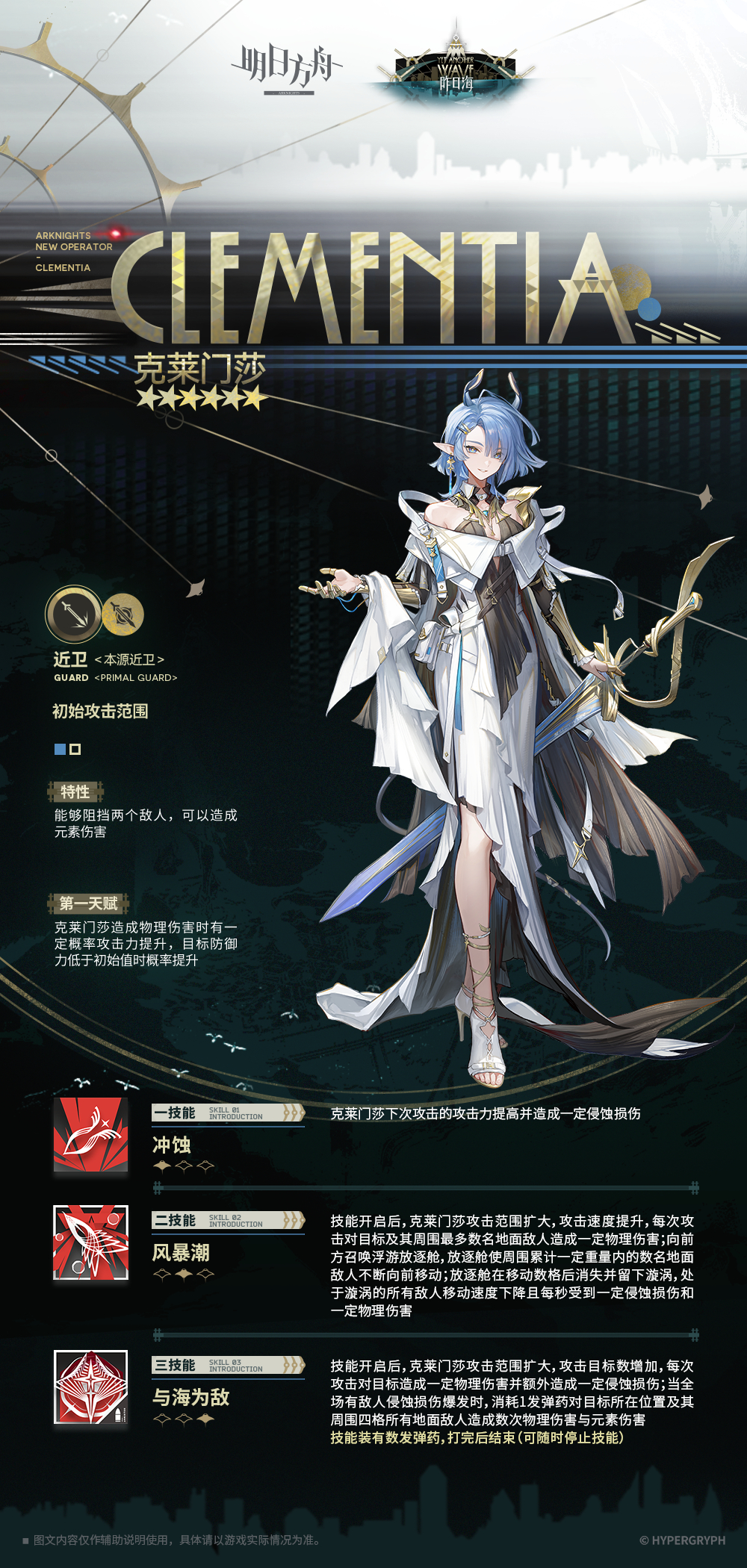 【アークナイツ大陸版】大陸版新オペレーター紹介 クレメンティア